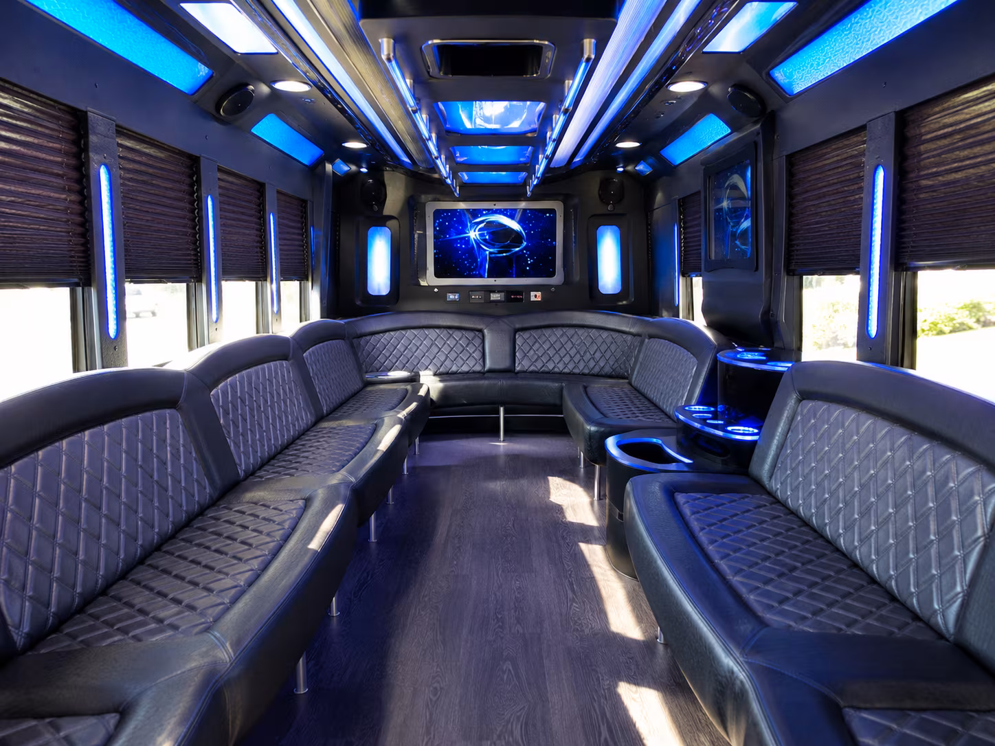 corvallis 28 passenger party bus inside