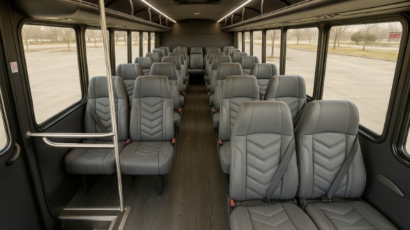 Interior of Charter Bus Company Gresham's 15 Passenger Minibus in Gresham