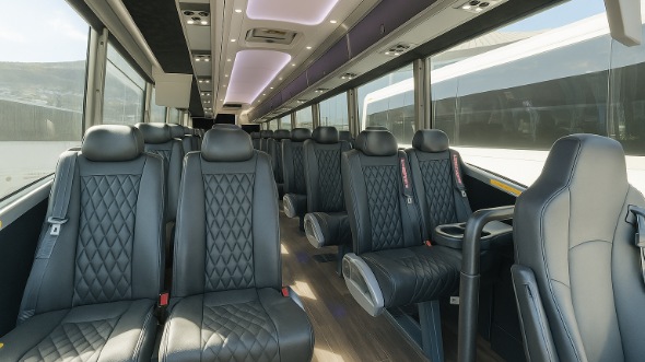 Interior of Charter Bus Company Gresham's 35 Passenger Minibus in Gresham