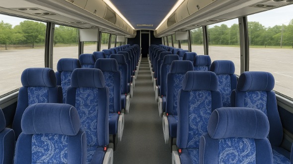 Interior of Charter Bus Company Gresham's 50 Passenger Charter Bus in Gresham