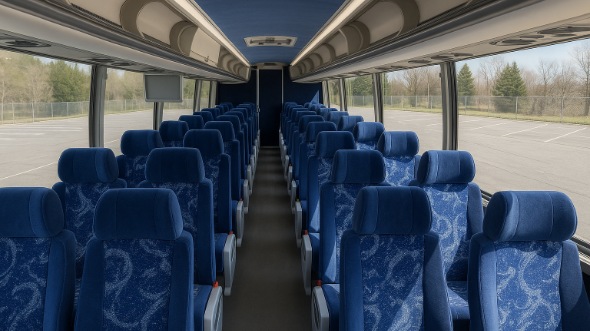 Interior of Charter Bus Company Gresham's 54 Passenger Charter Bus in Gresham