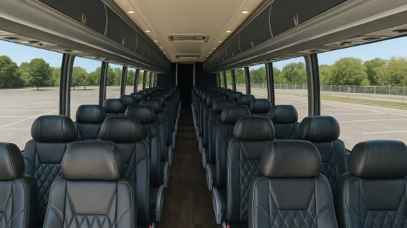 corvallis 50 passenger charter bus inside