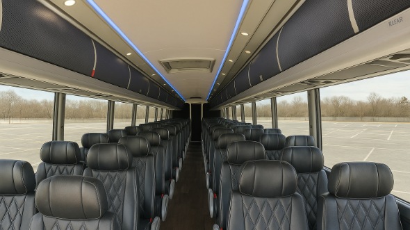 corvallis 54 passenger charter bus inside
