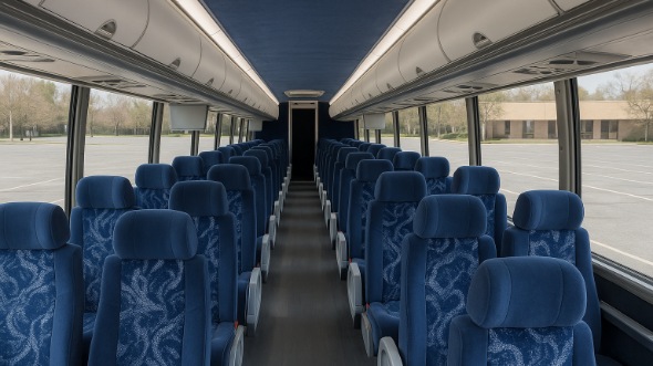 corvallis 55 passenger charter bus inside